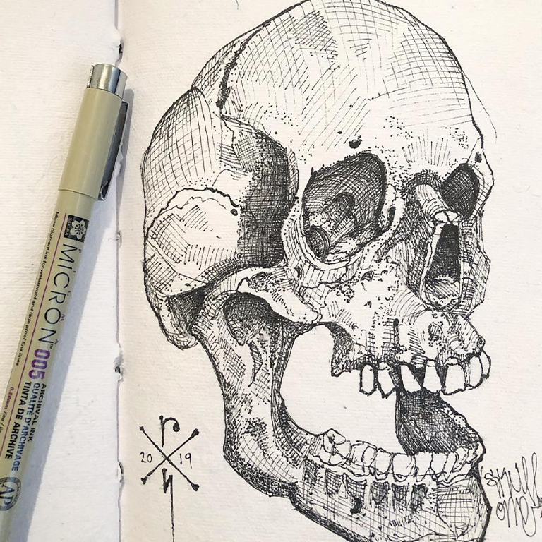 Skull Sketch Art by Ruben Skull