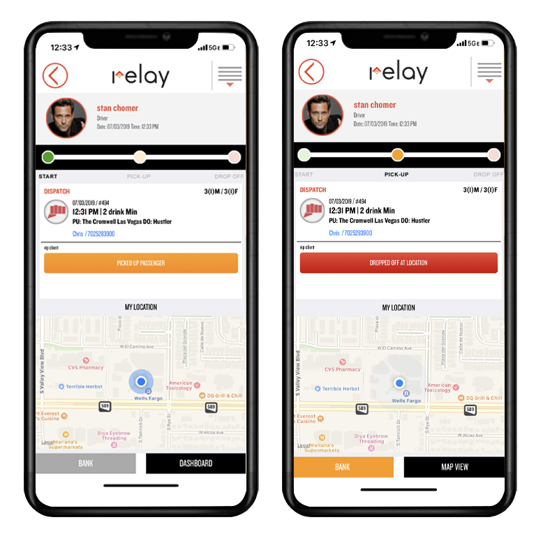relay point mobile app design
