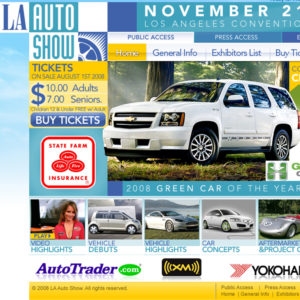 LA Auto Show Website Design